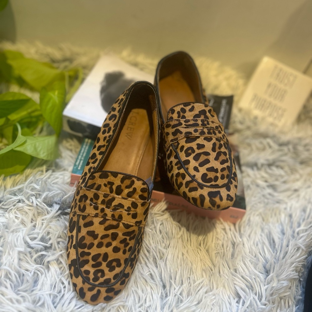 J. Crew Leopard Print Loafers